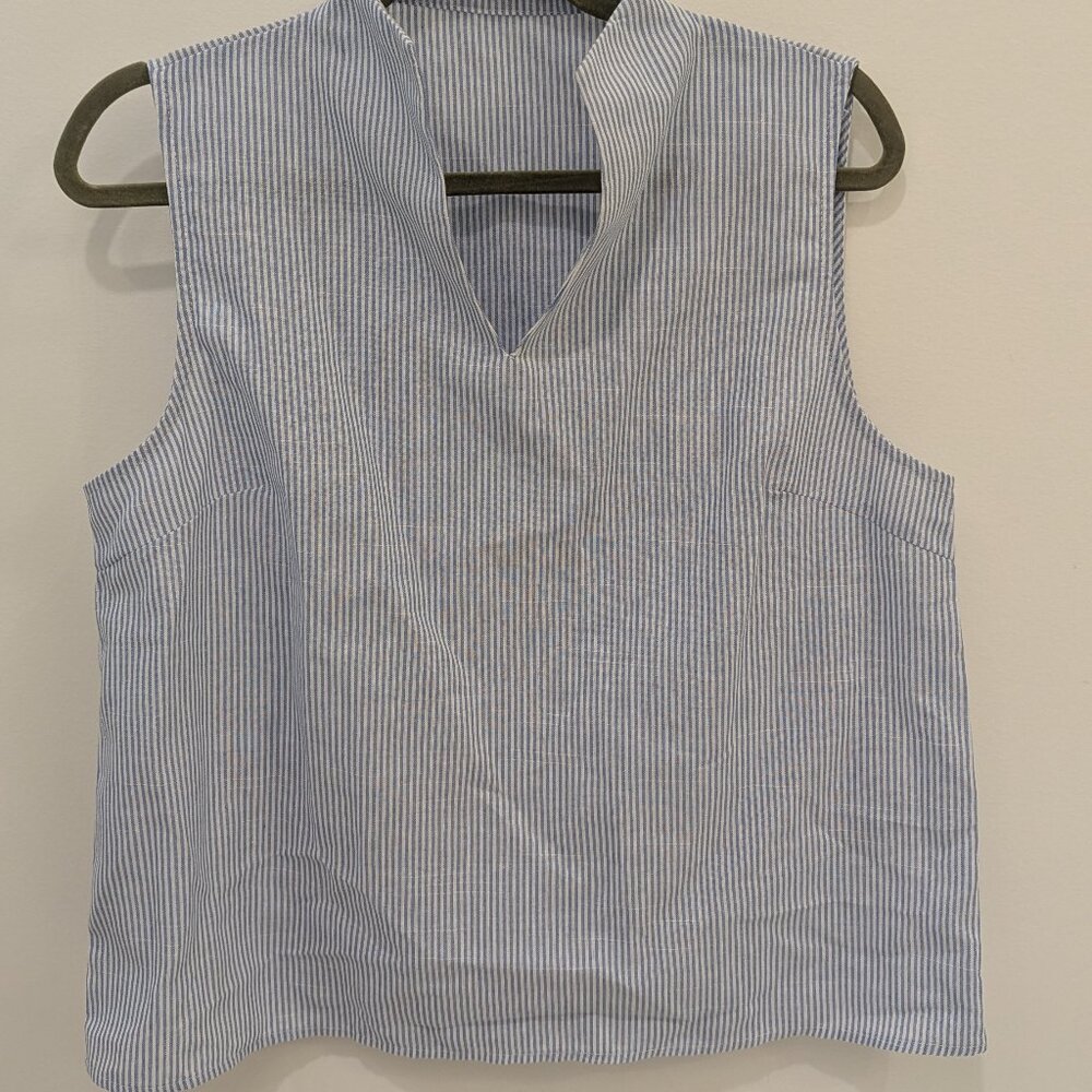 Unbranded Blue & White Striped Tank Top